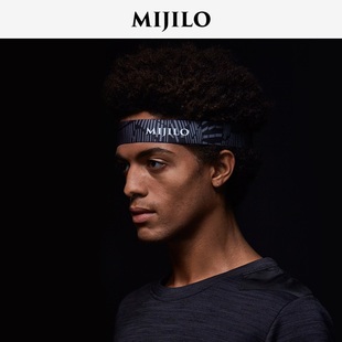 米基洛MIJILO 竹纤弹力头带 3.3CM宽 运动发带男健身透气吸汗头戴