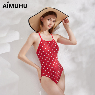 AIMUHU泳衣女2024年新款 连体三角竞速专业训练高级感性感游泳衣