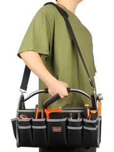 实维修木工手提工具箱耐工具袋包用专用多功能结便携式 电工工具包