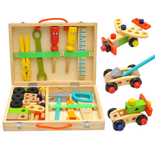 幼儿童拧螺丝玩具拆装 组装 积木工具车修理工具箱宝宝益智3 6周岁