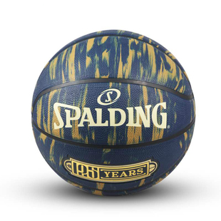 SPALDING斯伯丁125周年限量纪念款 蓝色大理石室内室外七号篮球