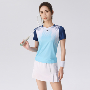 2024新款 羽毛球服女套装 运动上衣短袖 短裙跑步训练比赛服定制球衣