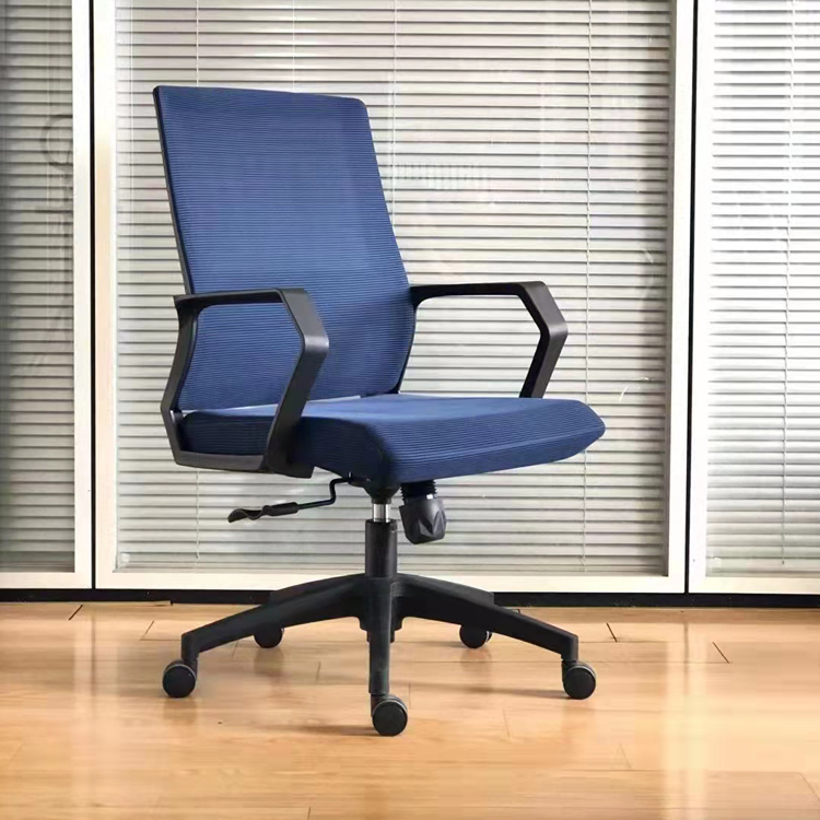 高品质电脑椅网布钢架弓形会议办公室职员椅固定脚家用升降旋转椅