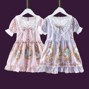 短袖 连衣裙 洛丽塔公主裙女童生日派对女宝小孩裙子小童儿童夏季