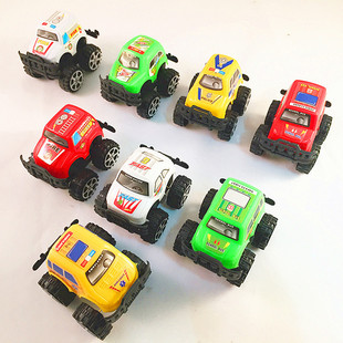 塑料车8款 实色小汽车赠品玩具儿童益智卡通越野玩具车回力