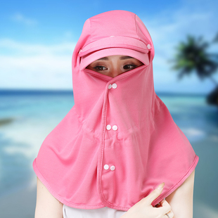 防晒帽子女夏遮脸防紫外线遮阳帽户外出游沙滩女士时尚 百搭太阳帽