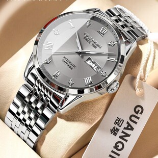 全自动机械手表新款 商务 防水品牌冠琴手表精钢手表高档男士