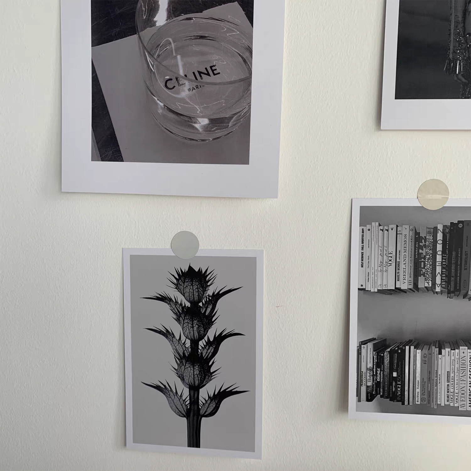 黑白素雅ins风拍照道具装 饰卡片墙贴房间布置海报照片贴纸背景墙