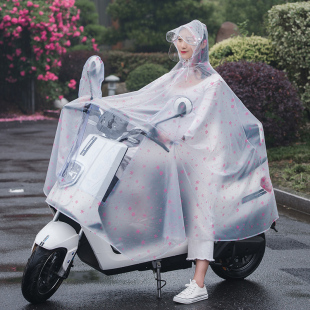雨衣电瓶车成人骑行电动摩托自行车韩国时尚 男女单人加大加宽雨披