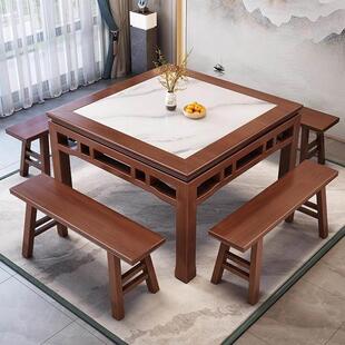 方小桌正方形餐桌中式 红木八仙桌实木阳台四方桌打牌棋牌桌全实木