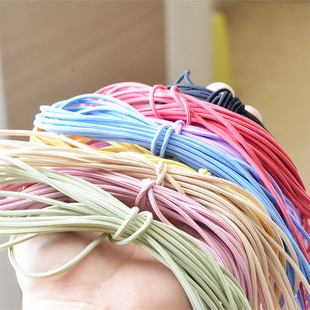 24色高弹力六角发绳橡皮筋手工DIY发圈头绳发饰品配件材料5米价