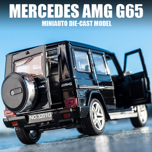 奔驰G65AMG合金车模建元 儿童越野玩具车声光回力开门仿真汽车模型