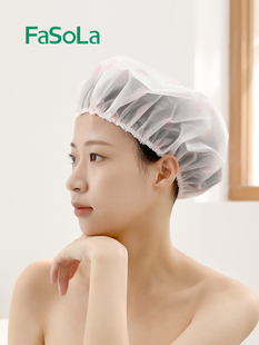 日本FaSoLa浴帽女防水洗澡沐浴帽厨房防油烟专用头套加厚发套帽子