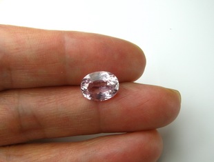 4.43克拉紫色锂辉石裸石天然宝石彩色宝石戒指面吊坠纯净透明鲜艳