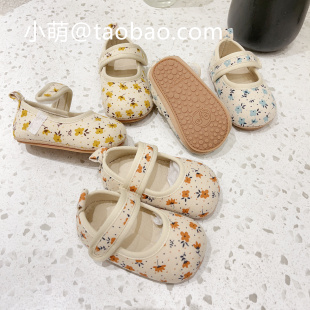 不掉0 秋季 春秋婴儿鞋 9个月周岁女宝宝公主鞋 学步3 软胶布鞋 1岁