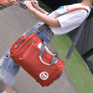 韩版 大容量旅行袋手提旅行包轻便简约潮男行李包女短途旅游健身包