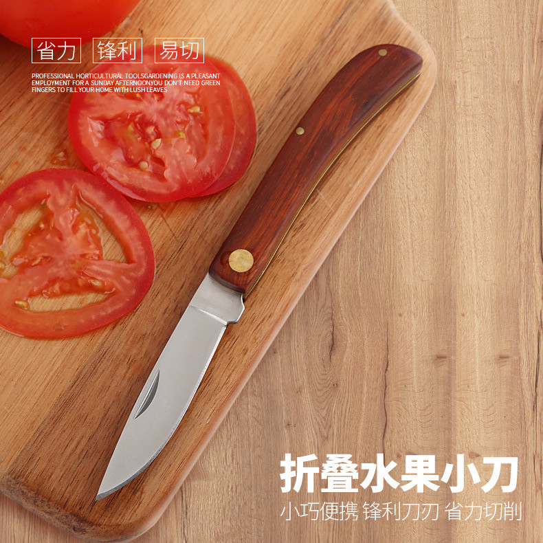 不锈钢瓜果刀水果刀便捷携带折叠削皮刀宿舍锋利小刀家用厨房刀具