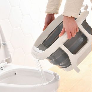 日式 折叠泡脚桶塑料泡脚盆家用过小腿按摩洗脚神器伸缩便携足浴盆