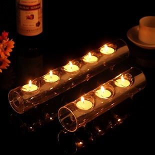 二孔三孔四孔五孔玻璃烛台欧式 复古摆件礼品烂漫酒吧蜡烛杯饰品