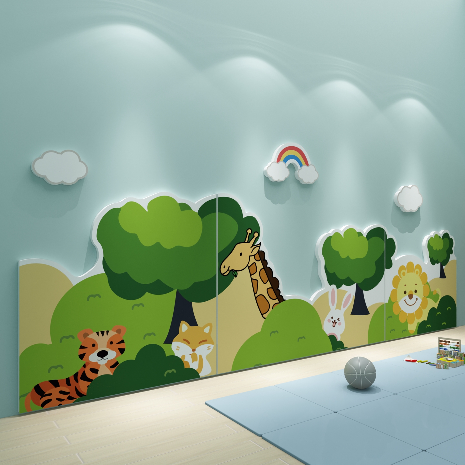 幼儿园墙面装 饰环创主题成品环境布置材料神器贴楼梯走廊文化教室