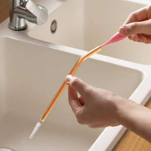 日本洗吸管刷子水杯清洗刷婴儿宝宝奶瓶软管刷加长细长缝隙清洁刷