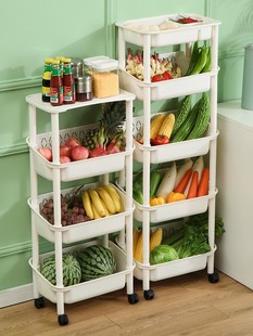 厨房置物架落地多层家居用品家用放蔬菜篮子储菜筐储物收纳0107p