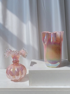家居好物分享 客厅花瓶卧室花瓶客厅摆件 蜜桃色珠光花瓶白菜花瓶