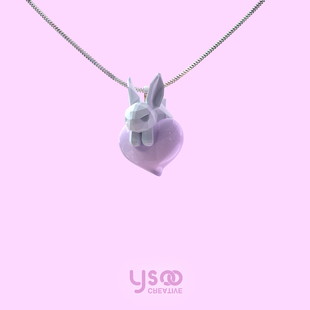 loveU兔 元 术乐之ysoo原创设计小兔子纯银项链夜光创意锁骨链