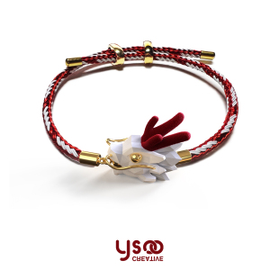 新中式 龙手链 元 术乐之ysoo原创设计新潮国风中国龙大红转运手链
