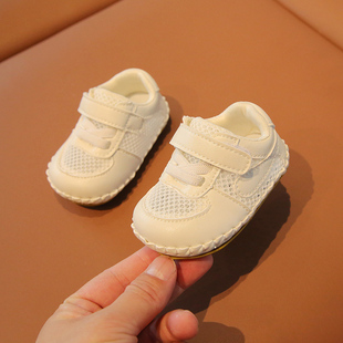 12月婴儿学步鞋 夏季 软底透气网面鞋 一岁宝宝凉鞋 子夏款 婴幼儿