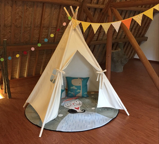 儿童游戏帐篷 影楼儿童摄影道具帐篷 印第安儿童棉麻布室内帐篷