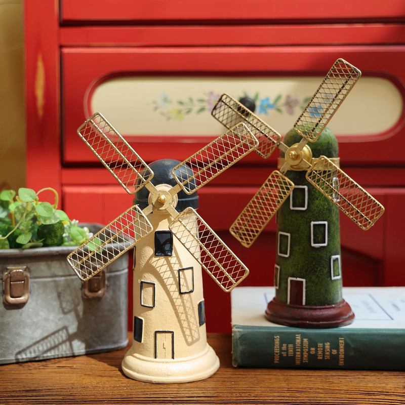 欧式 乡村风格 创意荷兰复古风车酒吧咖啡厅客厅书架店铺装 饰品摆设