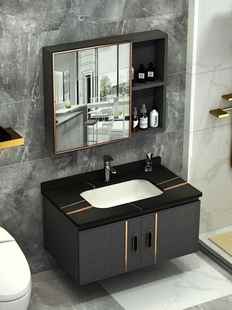 浴室镜架防水镜柜卫生间镜子收纳一体柜小尺寸边柜洗手盆柜洗漱台