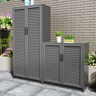 全铝合金鞋 柜家用门口户外阳台大容量防水防晒收纳储物柜子可定制