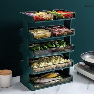 备菜置盒物架厨台面旋转多层收纳配盘MSP房家用做菜饭菜神器放