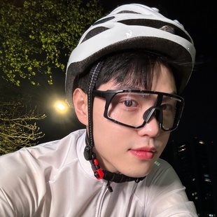 复古黑框夜骑行男士 镂空透气面防风沙护目透明眼镜自行车太阳墨镜