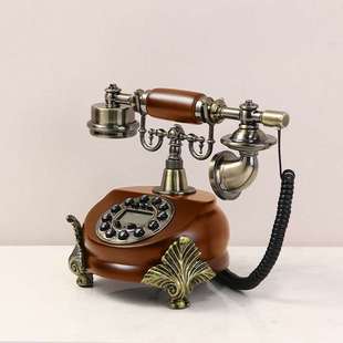 正品 美式 复古电话机摆件高档家居饰品欧式 家用创意客厅古董摆设工
