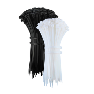 500塑料固定扎线带电线捆扎捆绑束带 尼龙扎带3 黑白色自锁式