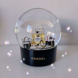 大号黑色电动款 圣诞节 CHANEL香奈儿水晶球摆件 包邮 情人节礼物