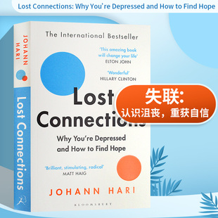 英文版 成因和改善方法 进口英语书 认识沮丧重获自信 抑郁焦虑 心理学书籍 Connections 英文原版 Lost TED演讲者约翰哈里 失联