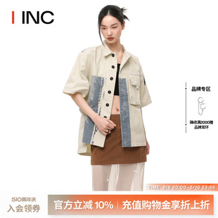 IINC 设计师品牌 24SS不规则工装 WALL COLD 外套女 衬衫 短袖