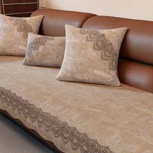 沙发垫123组合皮沙发防滑坐垫抱枕套扶手巾四季 通用 高档奢华欧式