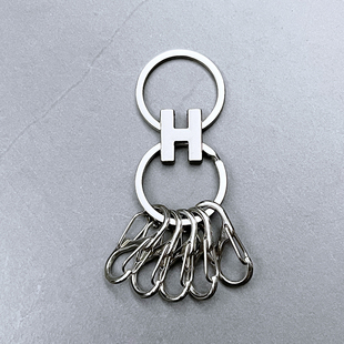简约个性 锁匙扣钥匙环 小众设计感8字钥匙扣钥匙圈环金属挂件男士