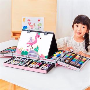 儿童画笔绘画套装 卡通文具礼盒美术画画工具水彩蜡笔男女61节礼物