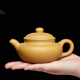 宜兴紫砂壶纯手工仿古原矿正宗黄金段泥泡茶壶大小容量功夫茶具