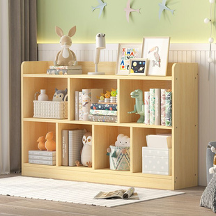 实木书架儿童易书柜落地矮柜组合柜家用约置物架定制