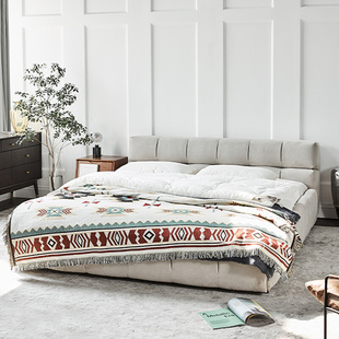 DOJUS北欧科技布床现代简约双人床主卧大床卧室软靠背床布艺婚床