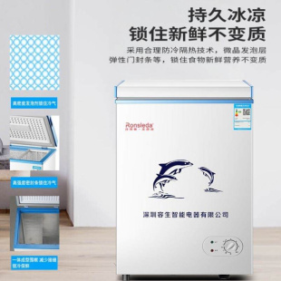 工厂直销小冰柜家用小型冷冻一级节能省电迷你商用全冷冻冷柜电源