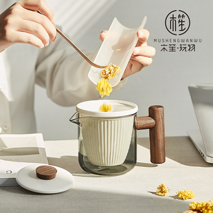木笙玩物玻璃茶具套装 家用耐热泡茶神器简约过滤小型茶壶茶水分离