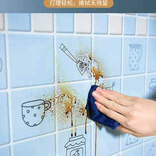 厨房防油贴纸耐高温防水防潮防霉瓷砖台面墙纸